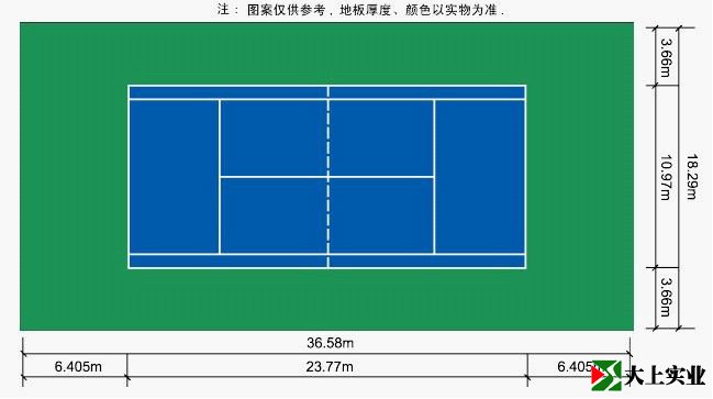 標準網(wǎng)球場尺寸圖