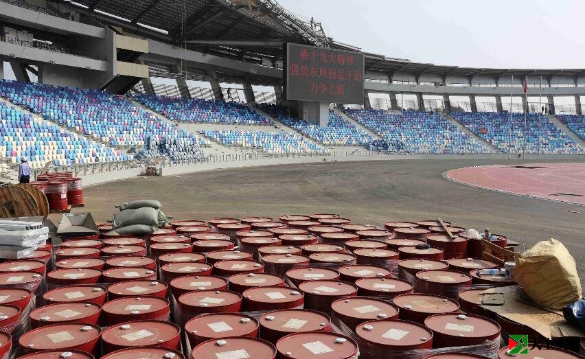 塑膠跑道施工前材料準備