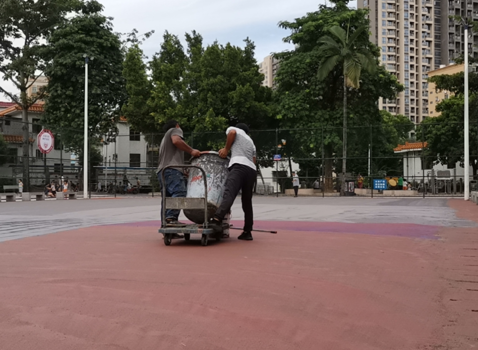 華僑新村彈性丙烯酸籃球場(chǎng)